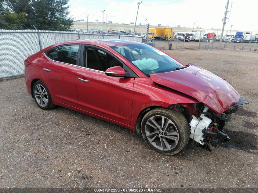 2017 HYUNDAI ELANTRA LIMITED - 5NPD84LF2HH163684