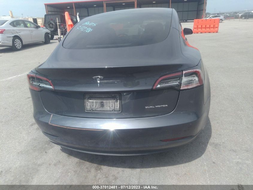 2022 TESLA MODEL 3 LONG RANGE - 5YJ3E1EB3NF180596