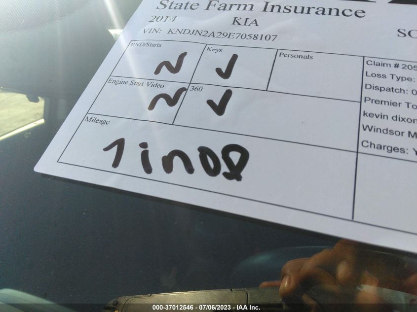 2014 KIA SOUL BASE - KNDJN2A29E7058107