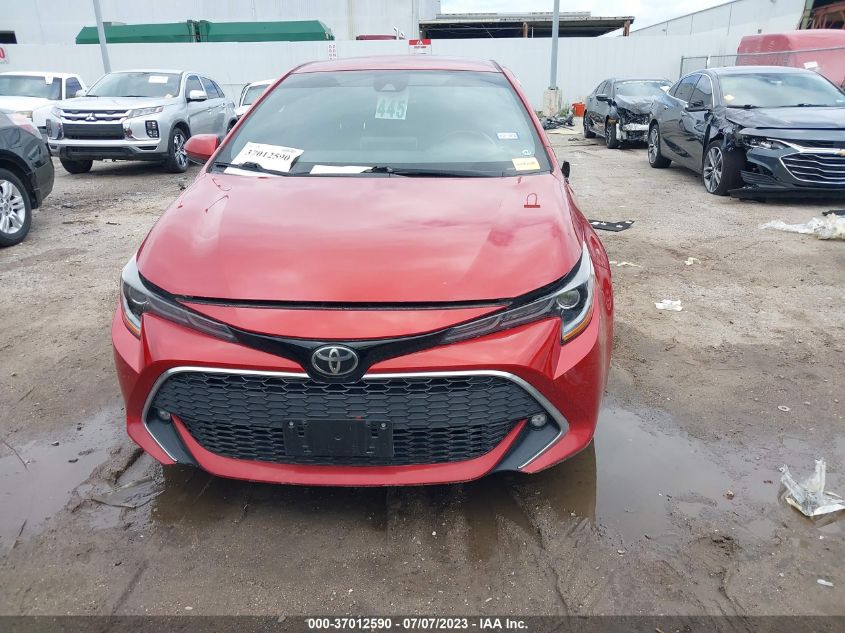 2019 TOYOTA COROLLA HATCHBACK SE/XSE JTNK4RBE0K3009384