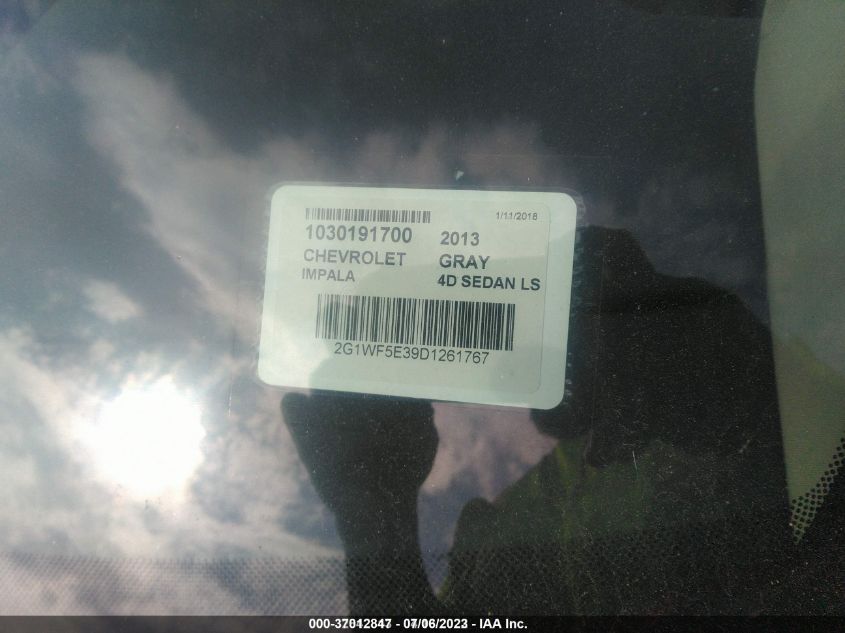 2013 CHEVROLET IMPALA LS - 2G1WF5E39D1261767