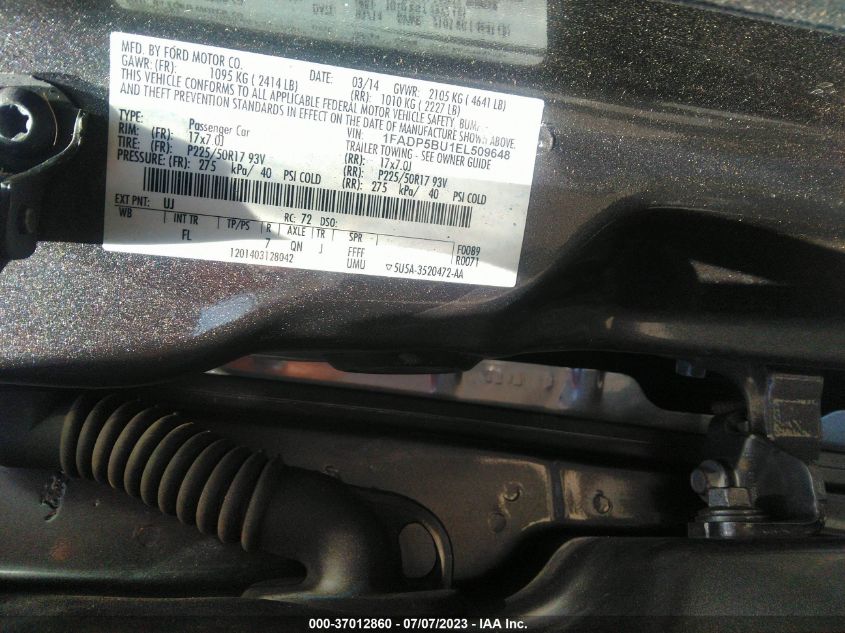2014 FORD C-MAX HYBRID SEL - 1FADP5BU1EL509648