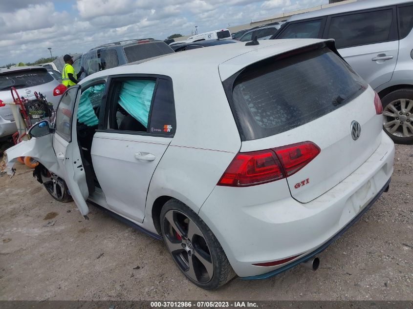 2016 VOLKSWAGEN GOLF GTI AUTOBAHN W - 3VW447AU7GM051595