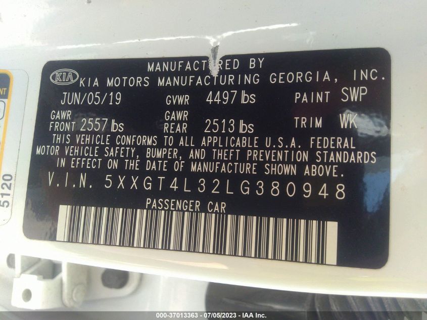 2020 KIA OPTIMA LX - 5XXGT4L32LG380948