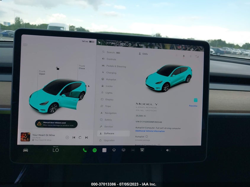 VIN 5YJYGDEE8MF260048 2021 TESLA MODEL Y LONG RANGE