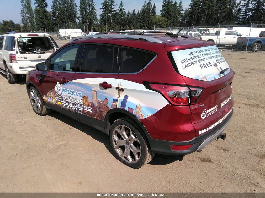 VIN 1FMCU0J98HUD12131 2017 FORD ESCAPE TITANIUM