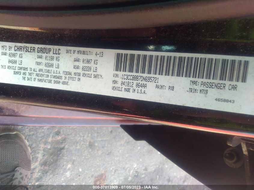 2013 CHRYSLER 200 TOURING - 1C3CCBBB7DN695721