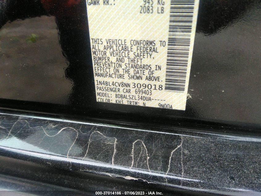 2022 NISSAN ALTIMA 2.5 SR - 1N4BL4CV8NN309018