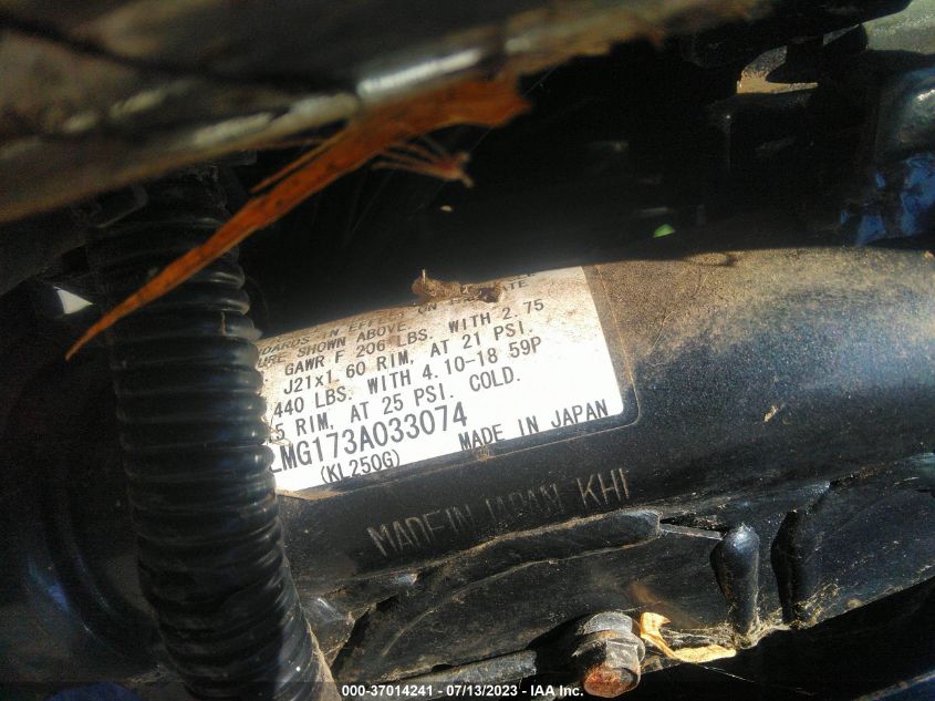 2003 KAWASAKI KL250 G - JKAKLMG173A033074