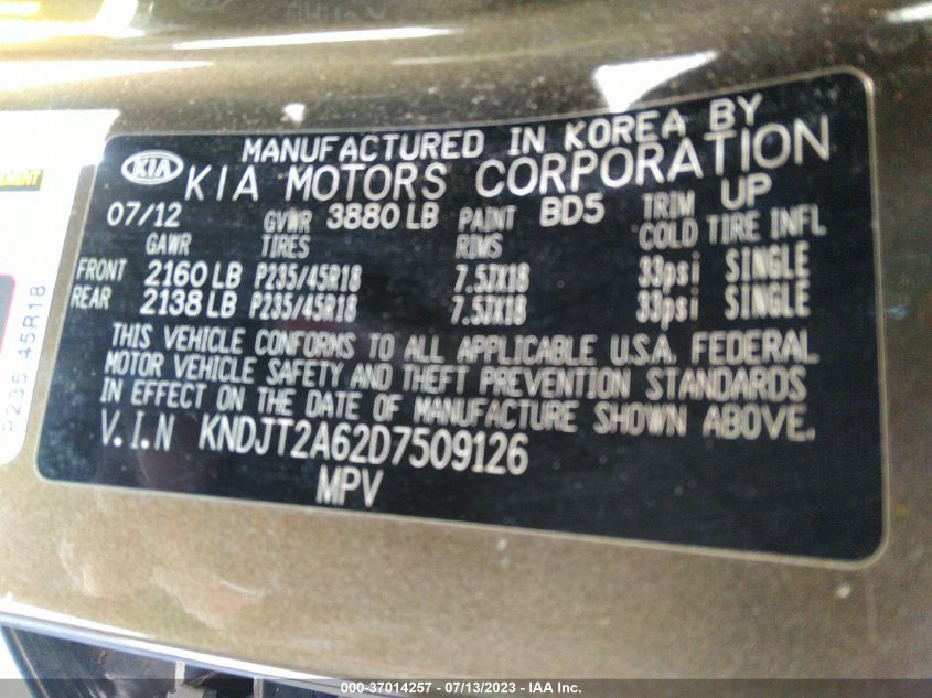 2013 KIA SOUL ! - KNDJT2A62D7509126