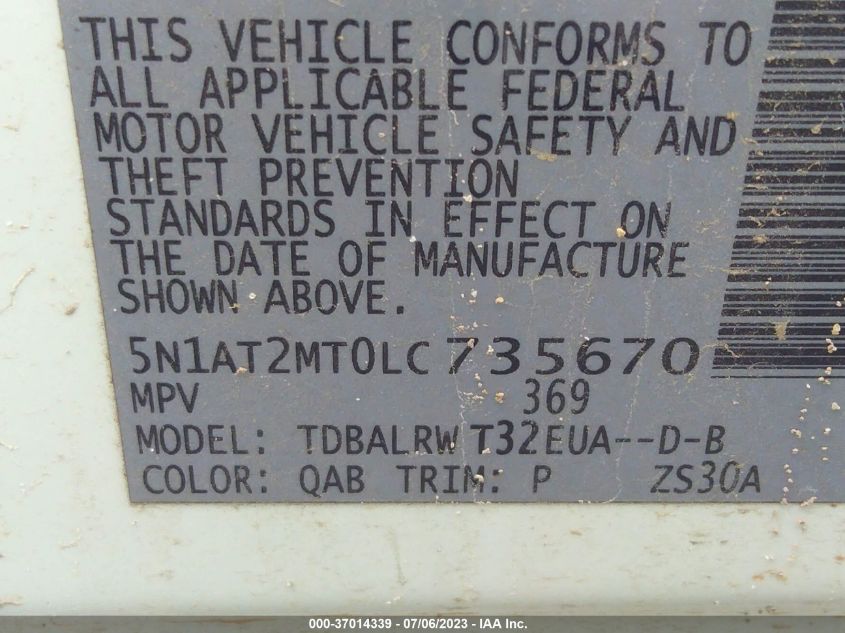 2020 NISSAN ROGUE SL - 5N1AT2MT0LC735670