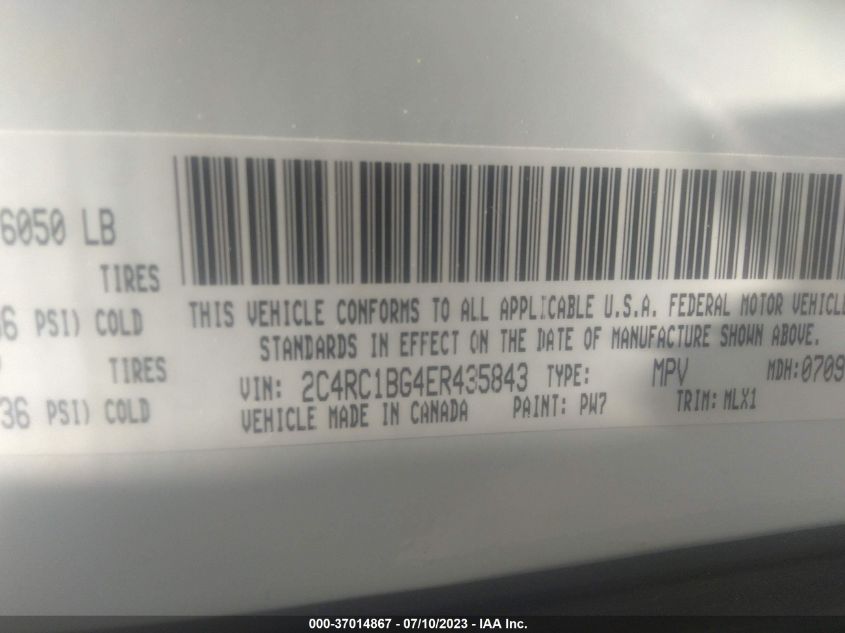 2014 CHRYSLER TOWN & COUNTRY TOURING - 2C4RC1BG4ER435843