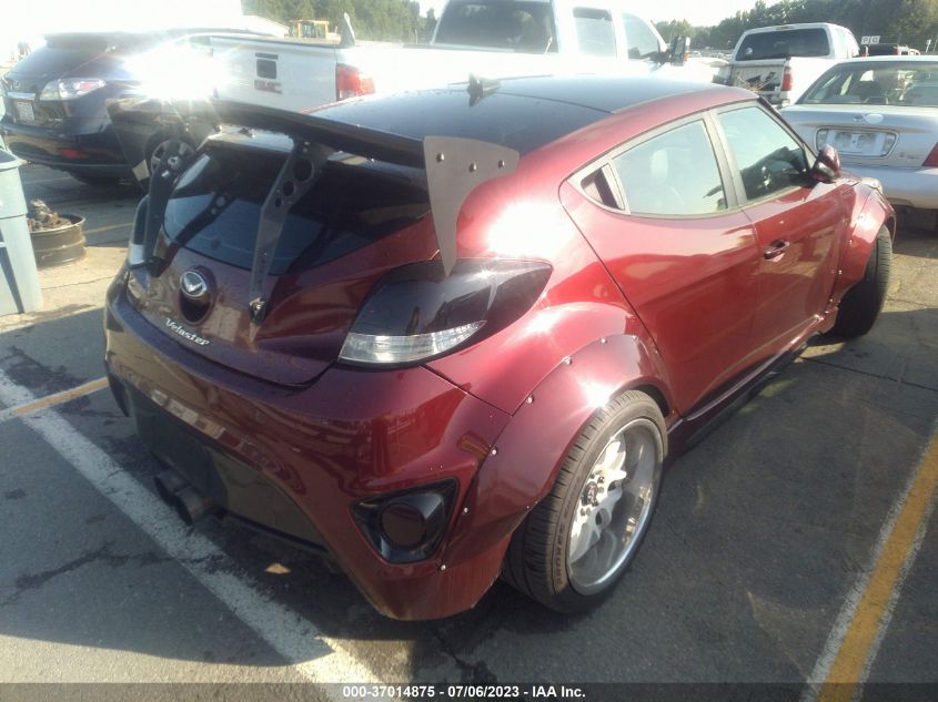 2013 HYUNDAI VELOSTER TURBO W/BLUE INT - KMHTC6AE4DU172012