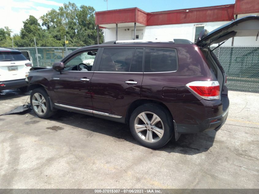 2013 TOYOTA HIGHLANDER LIMITED - 5TDDK3EH7DS177532