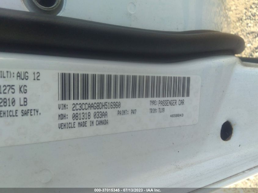 2013 CHRYSLER 300 - 2C3CCAAG8DH516960