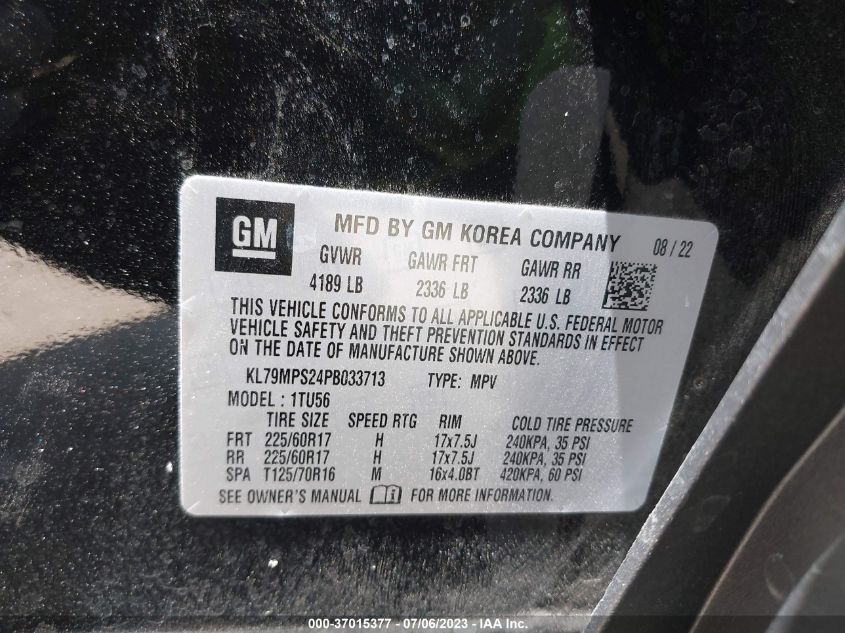 2023 CHEVROLET TRAILBLAZER LT - KL79MPS24PB033713
