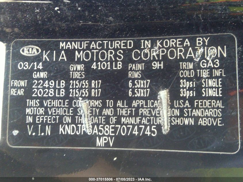 2014 KIA SOUL + - KNDJP3A58E7074745