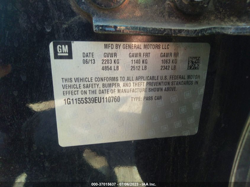 2014 CHEVROLET IMPALA LTZ - 1G1155S39EU110760