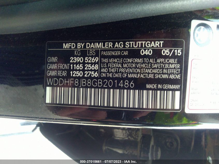 WDDHF8JB8GB201486 2016 MERCEDES-BENZ E-CLASS, photo no. 9