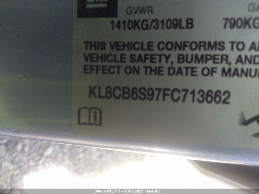 2015 CHEVROLET SPARK LS - KL8CB6S97FC713662