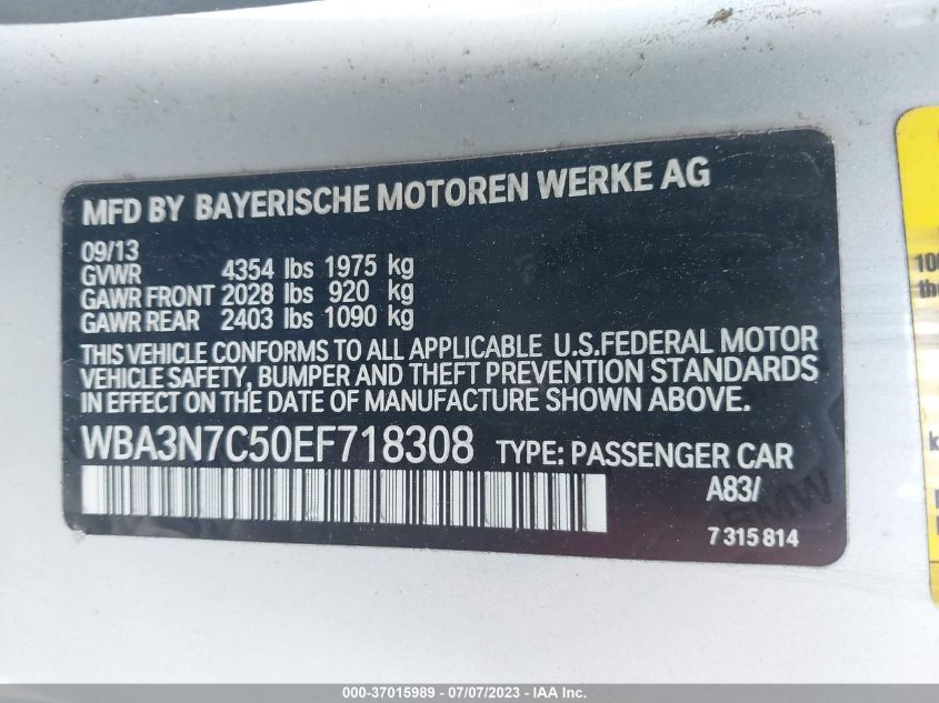 2014 BMW 4 SERIES 428I - WBA3N7C50EF718308