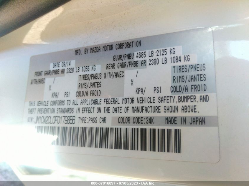 2015 MAZDA MAZDA5 TOURING - JM1CW2CL0F0179856