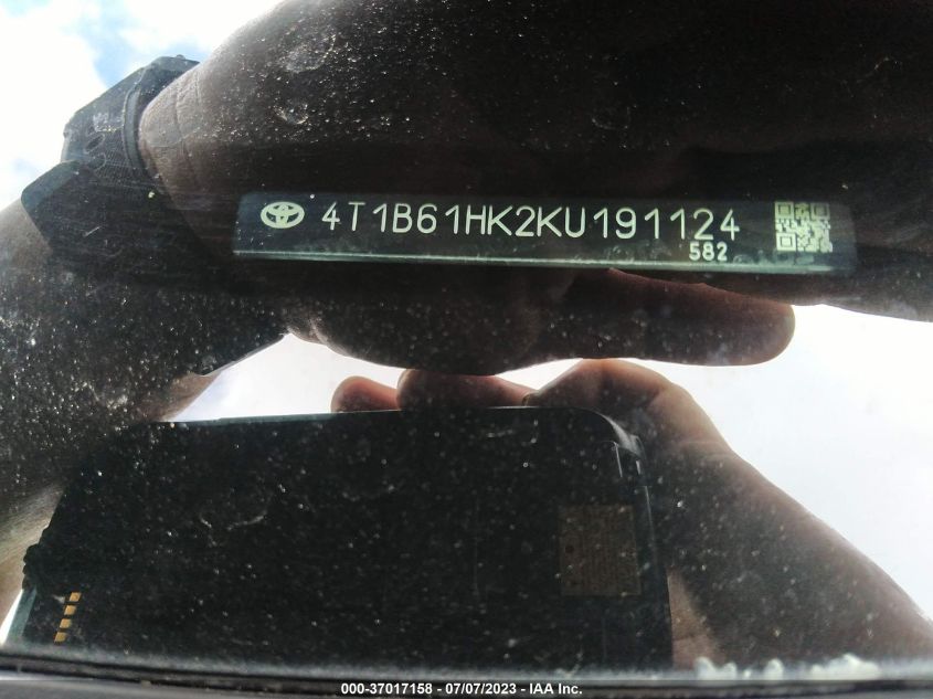 2019 TOYOTA CAMRY XSE - 4T1B61HK2KU191124