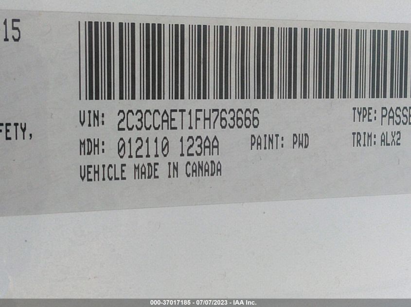 2015 CHRYSLER 300 300C - 2C3CCAET1FH763666
