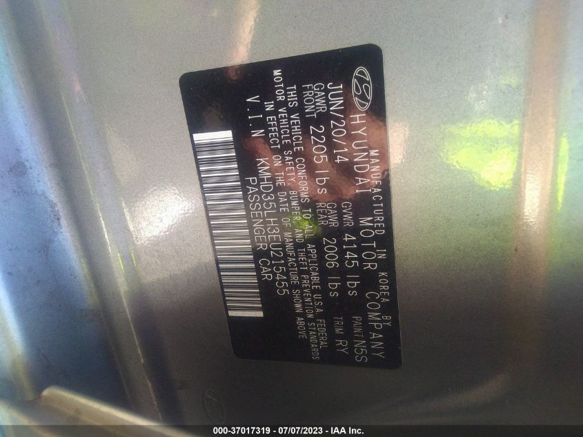 2014 HYUNDAI ELANTRA GT - KMHD35LH3EU215455