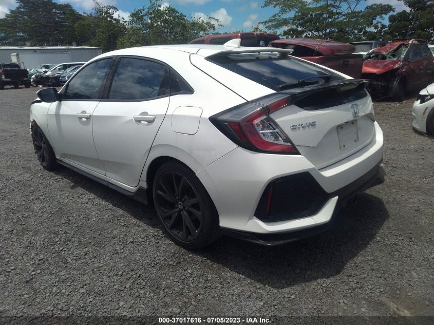 2018 HONDA CIVIC HATCHBACK SPORT - SHHFK7H48JU202333