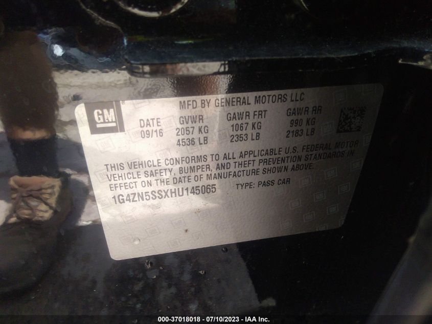 2017 BUICK LACROSSE PREFERRED - 1G4ZN5SSXHU145065