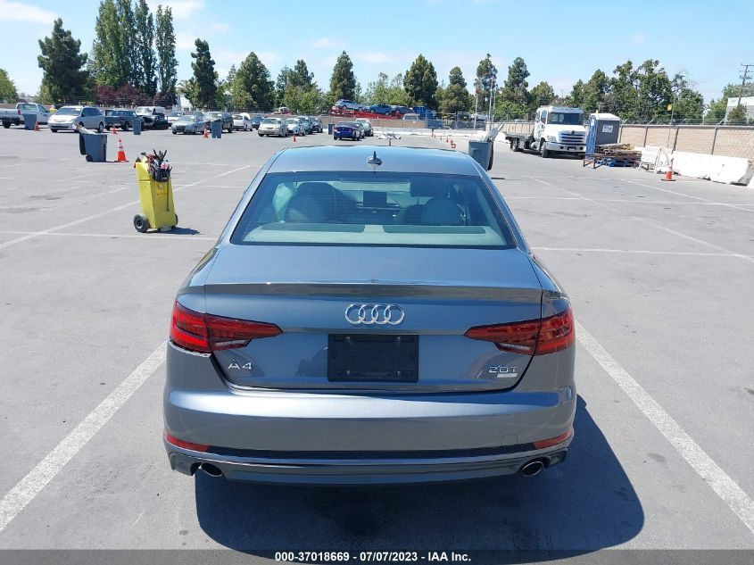 2018 AUDI A4 PREMIUM/TECH PREMIUM - WAUKMAF40JA119172