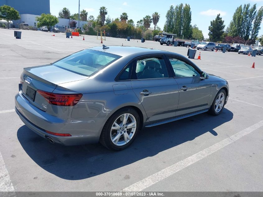 2018 AUDI A4 PREMIUM/TECH PREMIUM - WAUKMAF40JA119172