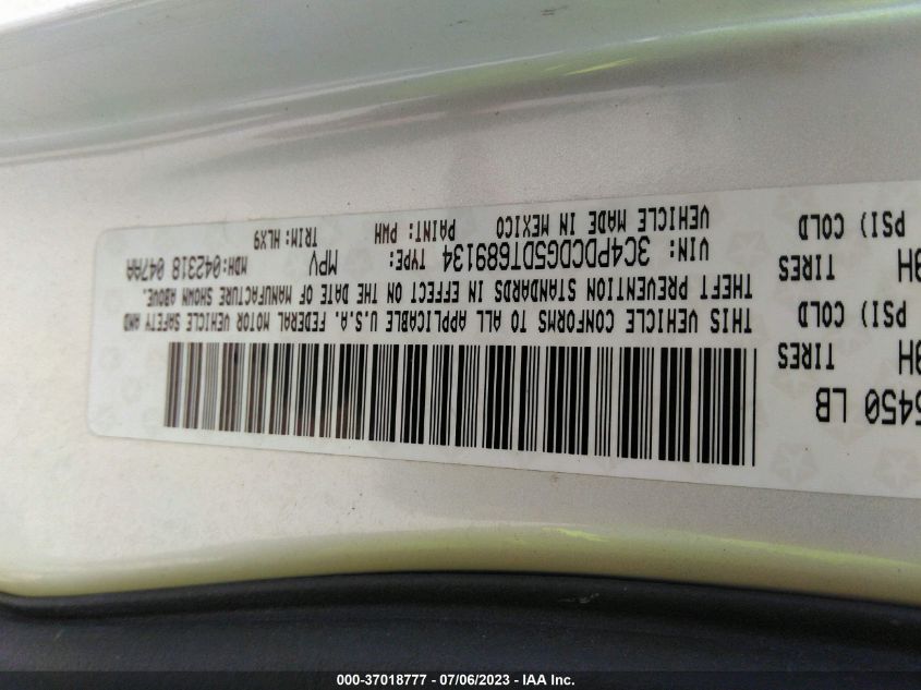 2013 DODGE JOURNEY CREW - 3C4PDCDG5DT689134