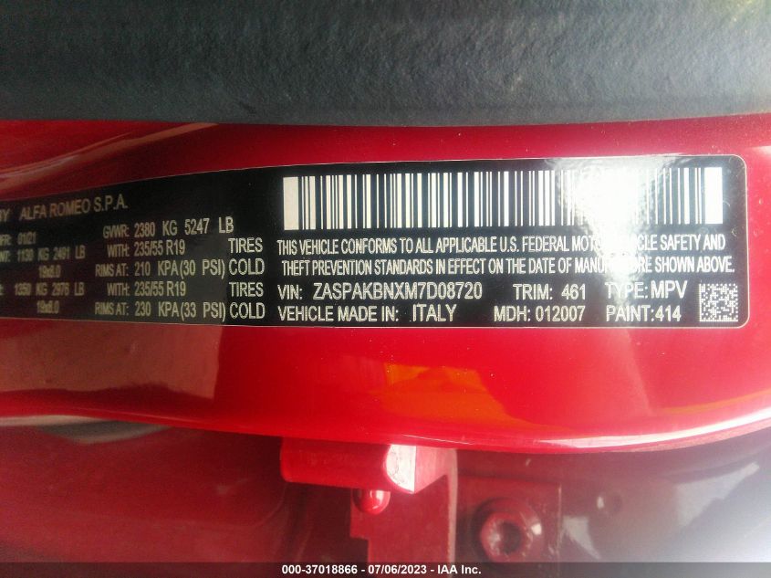 2021 ALFA ROMEO STELVIO TI - ZASPAKBNXM7D08720