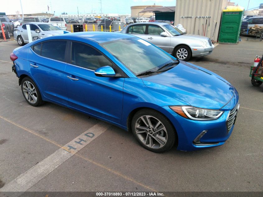 2017 HYUNDAI ELANTRA LIMITED - 5NPD84LF1HH079405