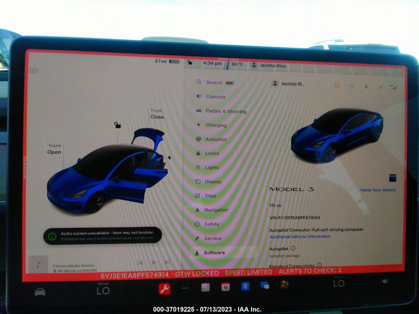 2023 TESLA MODEL 3 - 5YJ3E1EA8PF574914