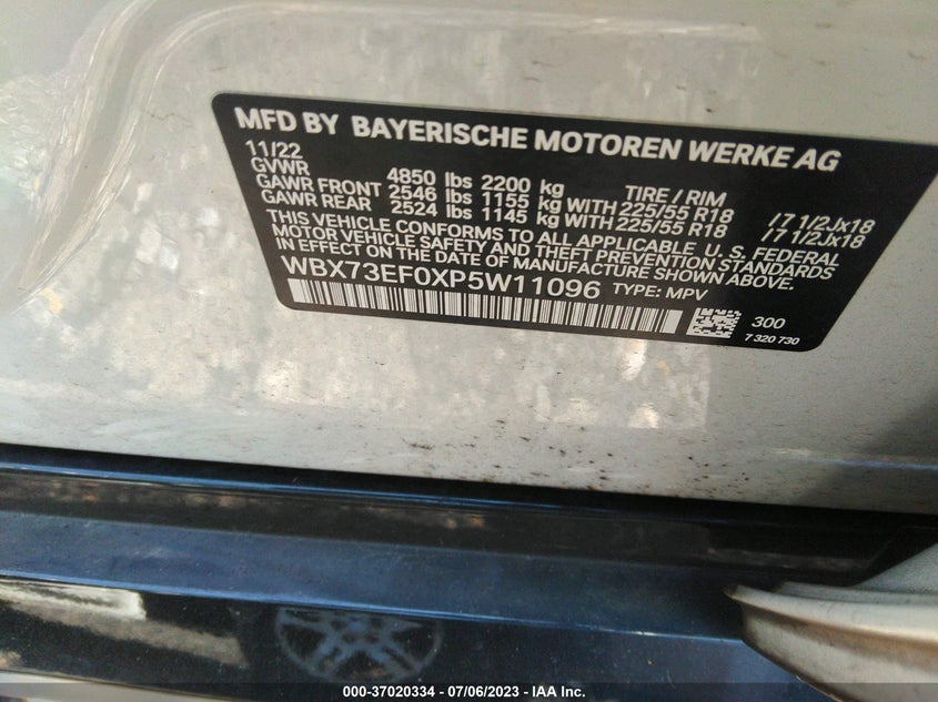VIN WBX73EF0XP5W11096 2023 BMW X1 XDRIVE28I