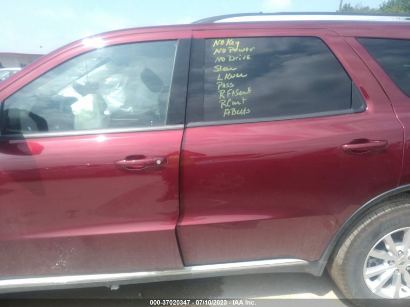 2022 DODGE DURANGO SXT - 1C4RDJAG7NC222876