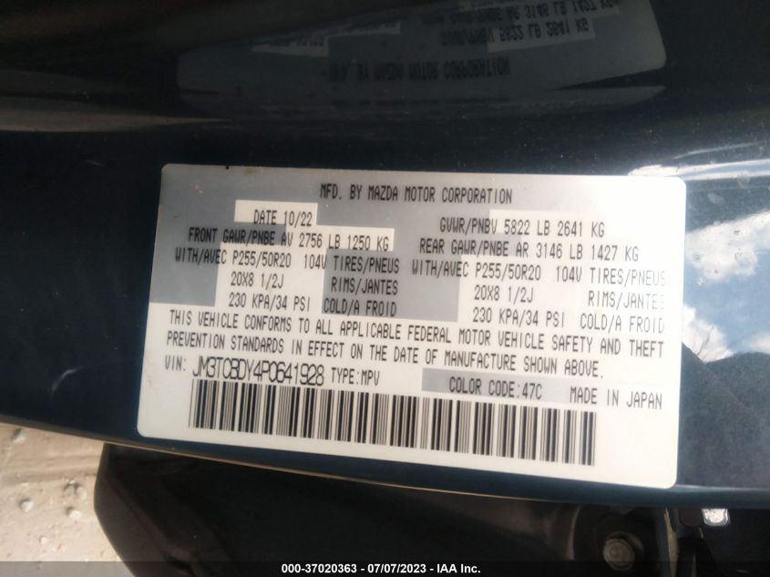 2023 MAZDA CX-9 CARBON EDITION - JM3TCBDY4P0641928