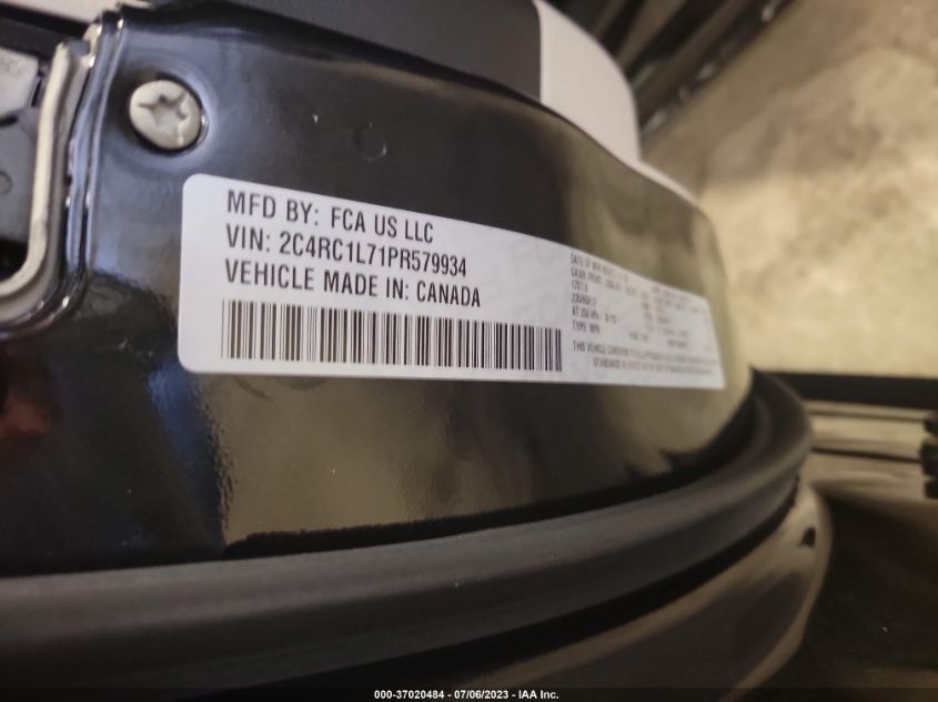 2023 CHRYSLER PACIFICA - 2C4RC1L71PR579934