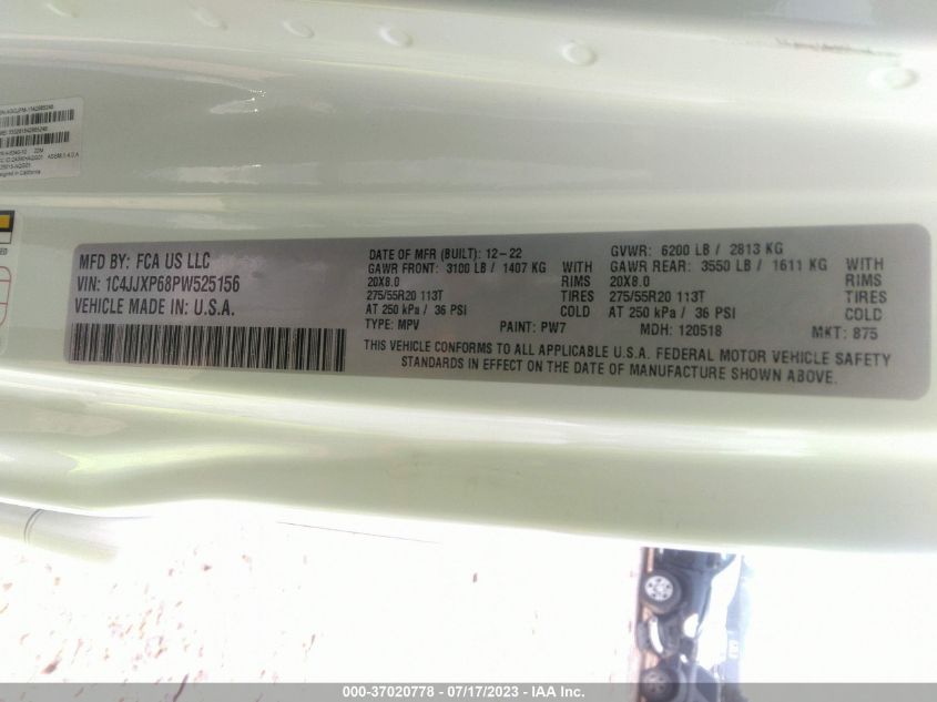 2023 JEEP WRANGLER 4XE SAHARA 1C4JJXP68PW525156