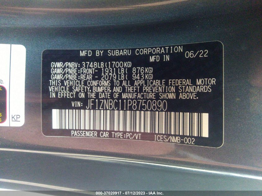 2023 TOYOTA GR86 - JF1ZNBC11P8750890