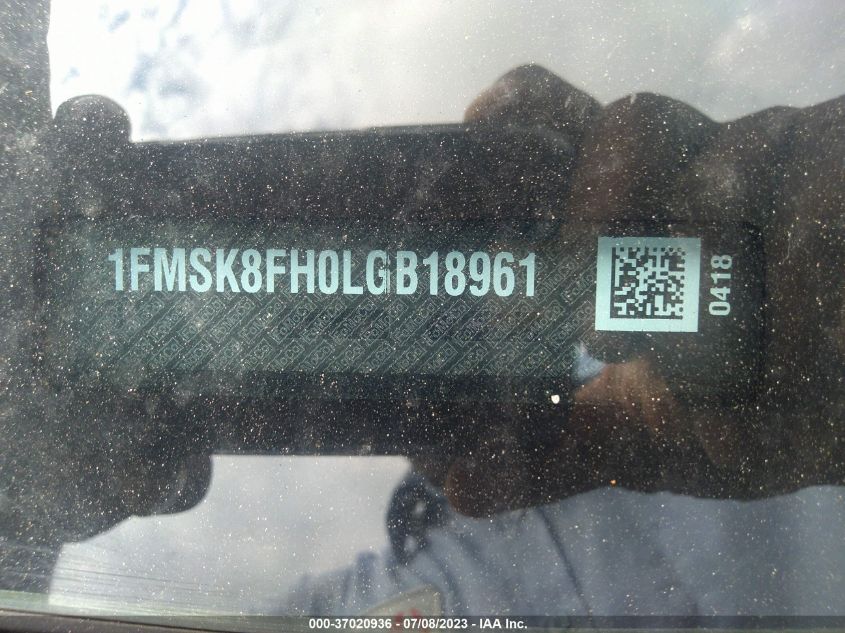 2020 FORD EXPLORER LIMITED - 1FMSK8FH0LGB18961