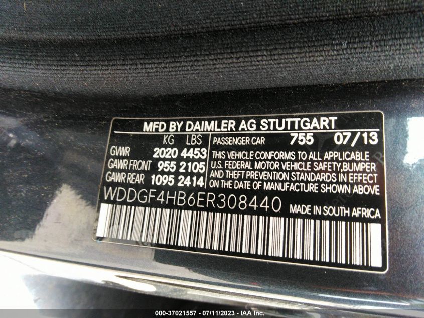 2014 MERCEDES-BENZ C-CLASS C 250 - WDDGF4HB6ER308440