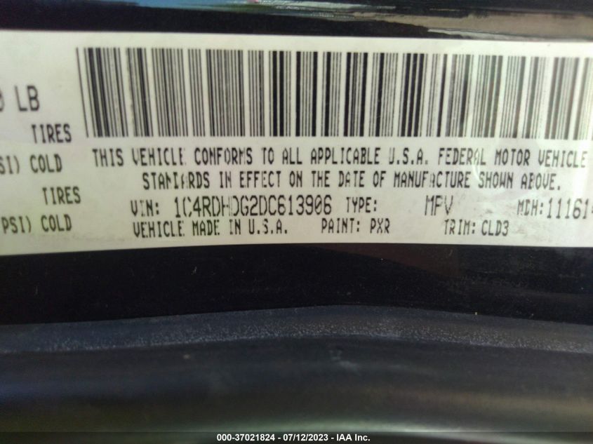 2013 DODGE DURANGO CREW - 1C4RDHDG2DC613906