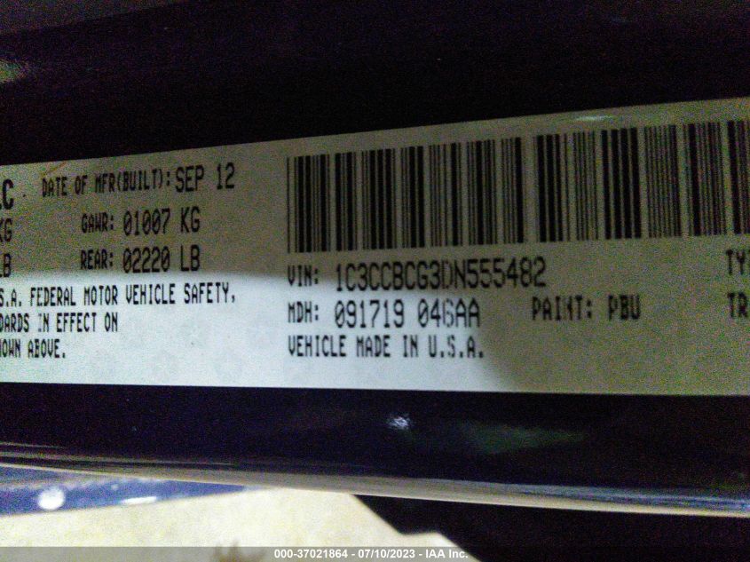2013 CHRYSLER 200 LIMITED - 1C3CCBCG3DN555482