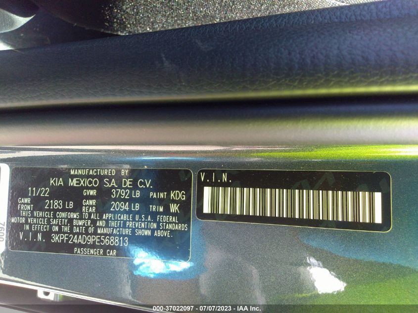 2023 KIA FORTE LX - 3KPF24AD9PE568813