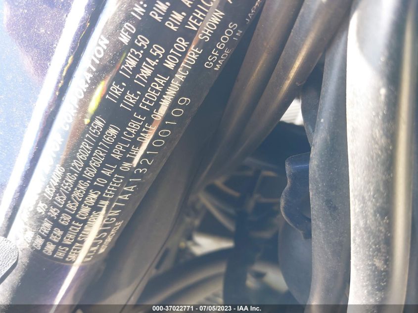 2003 SUZUKI GSF600 S - JS1GN7AA132100109