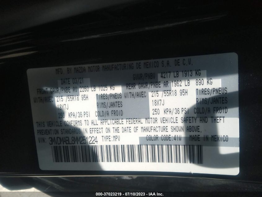 2021 MAZDA CX-30 SELECT - 3MVDMABL8MM251224